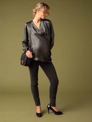 Maternity-Blouses, Shirts & Tunics-Crossover Blouse for Maternity, Iridescent Effect, ENVIE DE FRAISE