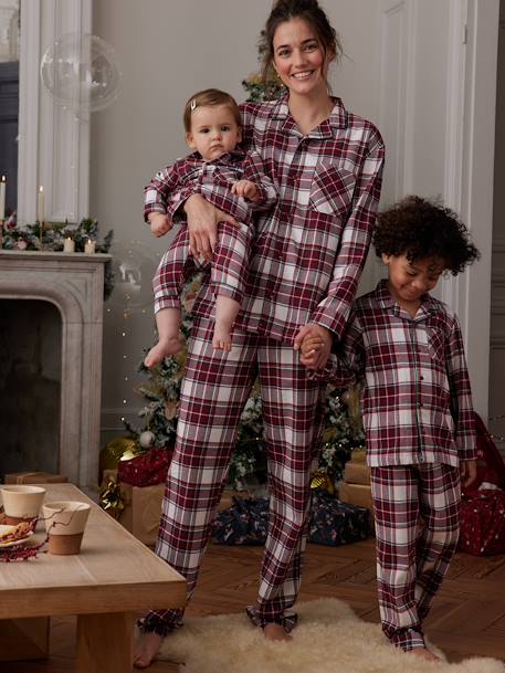 Chequered Christmas Pyjamas, Family Capsule Collection for Women chequered red 