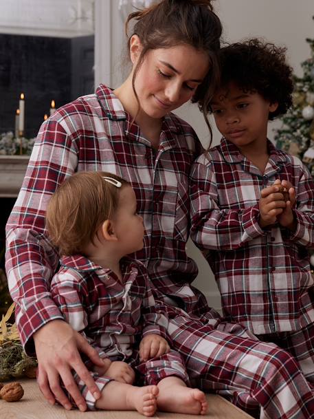 Chequered Christmas Pyjamas, Family Capsule Collection for Women chequered red 