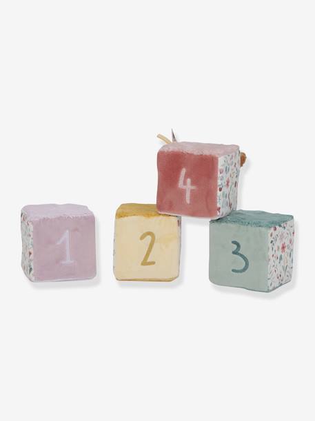 Set of 4 soft cubes - Flowers & Butterflies - LITTLE DUTCH multicoloured 