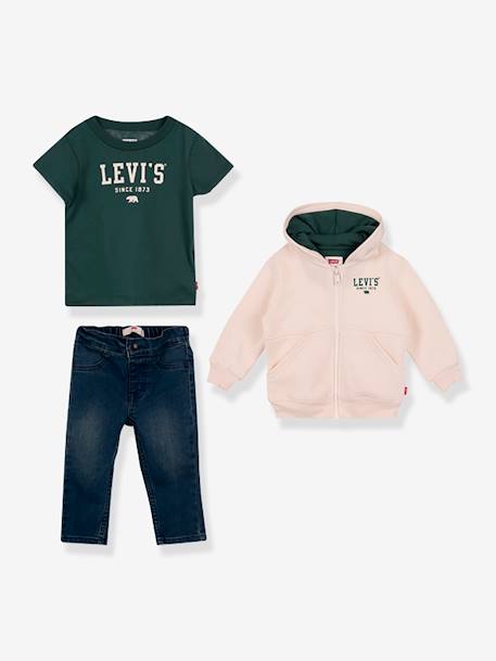 CORE ZIP UP HOODIE SET - LEVI'S® printed T-shirt marl beige 