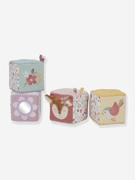 Set of 4 soft cubes - Flowers & Butterflies - LITTLE DUTCH multicoloured 