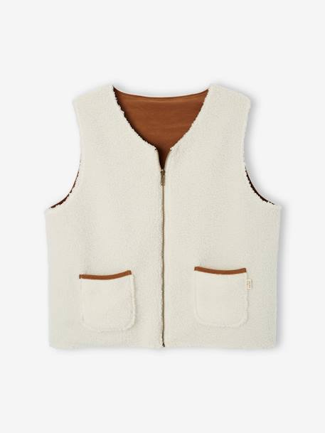 Reversible Unisex Bodywarmer for Adults, Family Capsule Collection ecru 