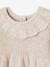 Knitted Dress with Frilled Collar for Babies marl beige 