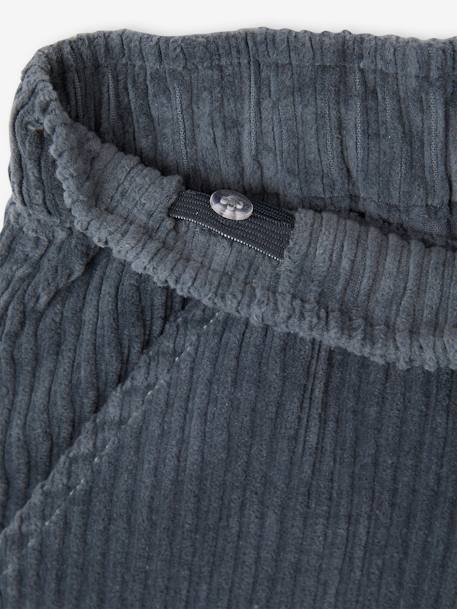 Corduroy Trousers, Easy to Slip On, for Boys fir green+slate blue 