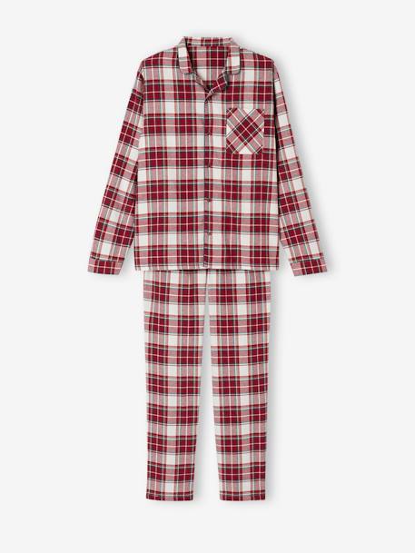 Flannel Christmas Pyjamas for Men, Family Capsule Collection chequered red 