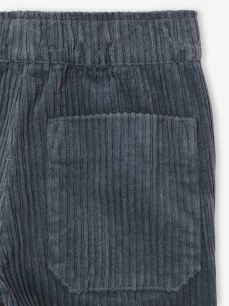 Corduroy Trousers, Easy to Slip On, for Boys fir green+slate blue 