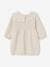 Knitted Dress with Frilled Collar for Babies marl beige 