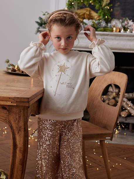 Christmas Gift Box, 'Magic Wand' Sweatshirt + Wand for Girls ecru 