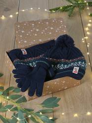 Boys-Accessories-Winter Hats, Scarves & Gloves-Christmas Special Beanie + Snood + Gloves Set for Boys