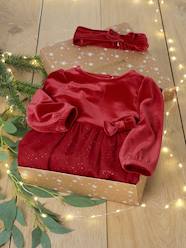 Baby-Christmas Gift Box with Glittery Tulle Dress & Headband for Babies