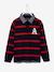 Striped 2-in-1 Effect Polo Shirt, for Boys 6423+6680+deep blue+English green+navy blue+Red Stripes 