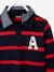 Striped 2-in-1 Effect Polo Shirt, for Boys 6423+6680+deep blue+English green+navy blue+Red Stripes 