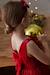 Christmas Special Dress in Velour & Sparkling Tulle for Girls red 