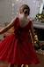 Christmas Special Dress in Velour & Sparkling Tulle for Girls red 