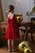 Christmas Special Dress in Velour & Sparkling Tulle for Girls red 