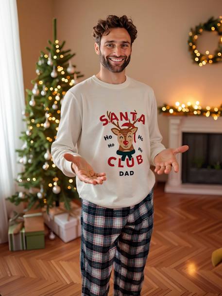 Christmas Family Capsule Collection, 'Santa Club' Pyjamas for Men ecru 