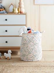 Bedroom Furniture & Storage-Storage-Quilted Basket, Little Flowers