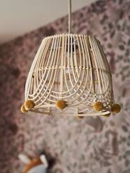 Bedding & Decor-Hanging Lampshade in Rattan