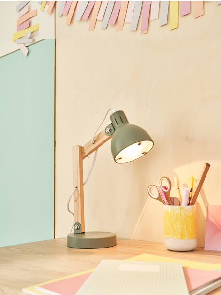 Articulated Desk Light PINK LIGHT SOLID WITH DESIGN+sage green+white 