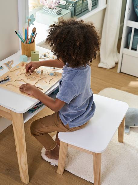 Pre-School Desk + Stool, Schoolkid white 