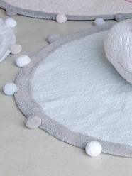 -Washable Round Cotton Rug with Pompoms by LORENA CANALS