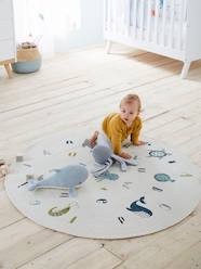 Bedding & Decor-Decoration-Round Rug, Sea Creatures Alphabet