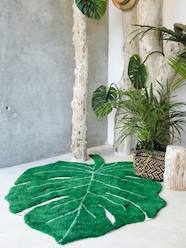 Bedding & Decor-Decoration-Washable Cotton Rug, Monstera Leaf by LORENA CANALS