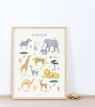 -Animals of Africa Poster, Living Earth by LILIPINSO