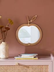 -Apple Mirror in Rattan