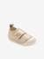 Soft Pram Shoes with Hook-&-Loop Strap for Babies gold 