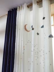 Bedding & Decor-Decoration-Semi-Sheer Curtain with Eyelets & Clouds & Stars Garland