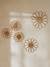 Pack of 5 Wall Flowers in Rattan beige 