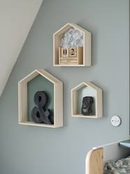 -Set of 3 House-Shaped Shelves