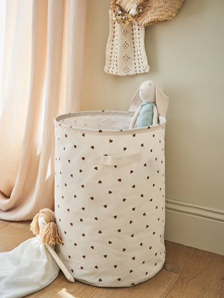 Essentials Storage Basket printed green+printed white 