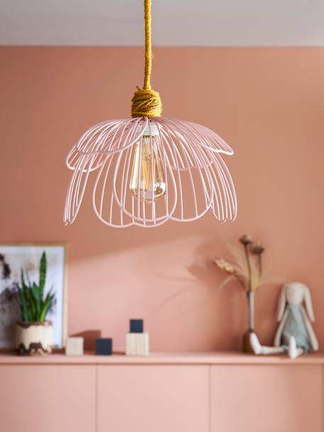 Flower Lampshade in Metal Light Pink 