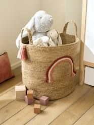 -Rainbow Basket, in Jute