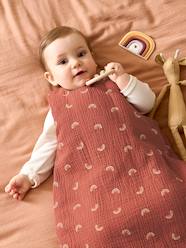 Sleeveless Baby Sleeping Bag in Organic* Cotton Gauze, Happy Sky