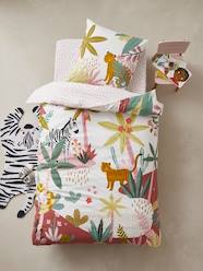 Bedding & Decor-Fitted Sheet for Children, PINK JUNGLE Theme