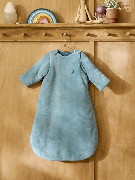 Baby Sleep Bag in Polar Fleece, Alaska Basics BLUE MEDIUM SOLID+Green+Grey+khaki+mustard+Pink 