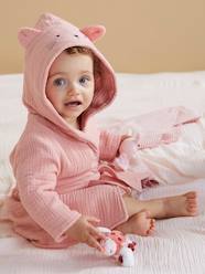 Baby-Animal Dressing Gown in Organic Cotton* Gauze for Babies