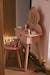 Straw Dressing Table + Accessories, in Certified Wood rose+white 