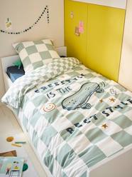 Bedding & Decor-Duvet Cover + Pillowcase Set for Children, with Recycled Cotton Content, Damier Freestyle