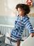 Striped Bathrobe with Hood for Children Blue Stripes 