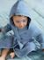 Little Dino Bathrobe for Babies BLUE DARK SOLID 