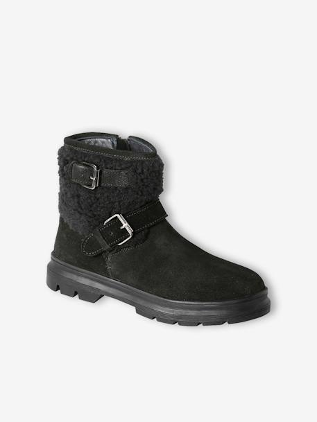 Boots with Straps for Girls black 