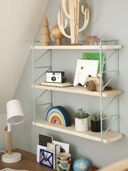 Bedroom Furniture & Storage-Storage-Metal & Wood 3-Level Shelving System