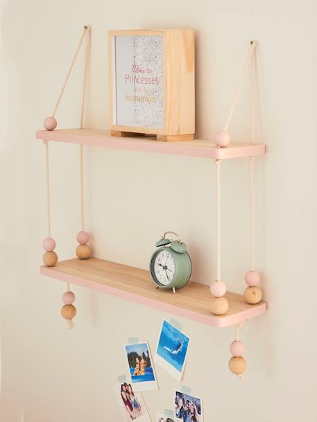 Wood & Rope Swing-Shelf Wood 