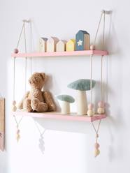 Bedroom Furniture & Storage-Storage-Shelves-Wood & Rope Swing-Shelf