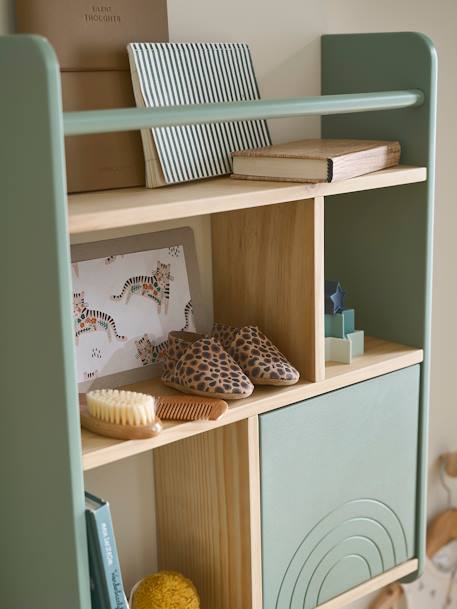 Wooden Shelf, Rainbow green 